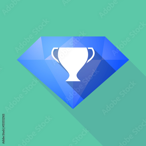 Long shadow diamond with a cup
