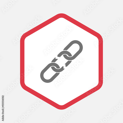 Isolated hexagon with a broken chain