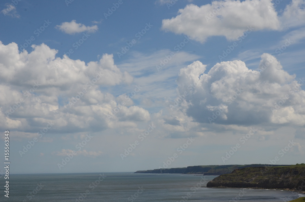 Clouds over English cliffs