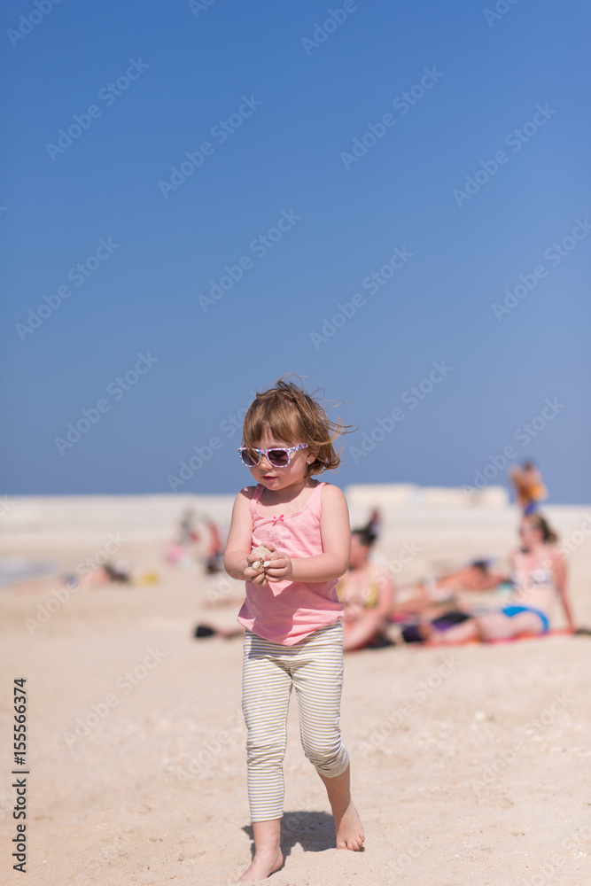 little girl at beach little girl at beach
