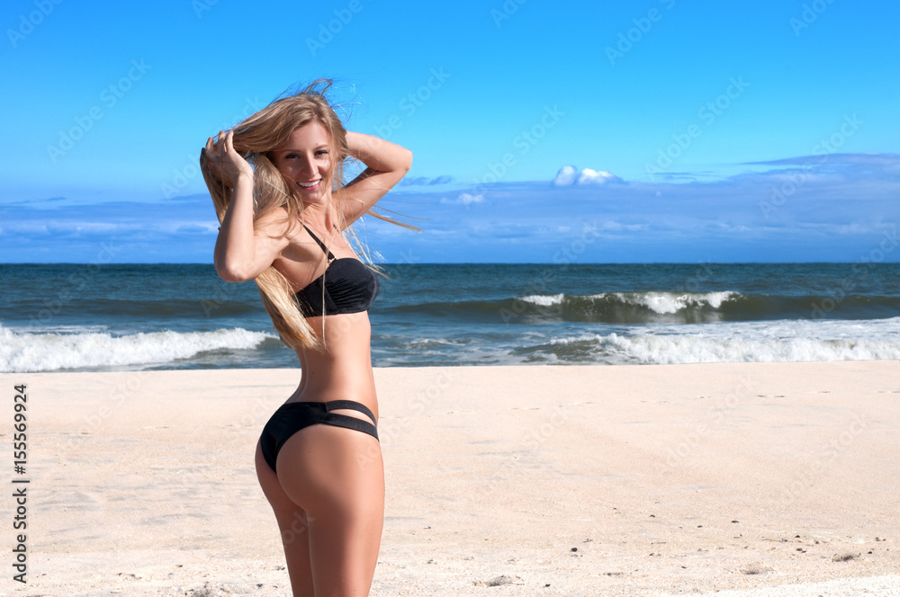 Sexy woman relax on the summer beach. Vacation at Paradise. Sexy woman relax on the summer beach. Vacation at Paradise.