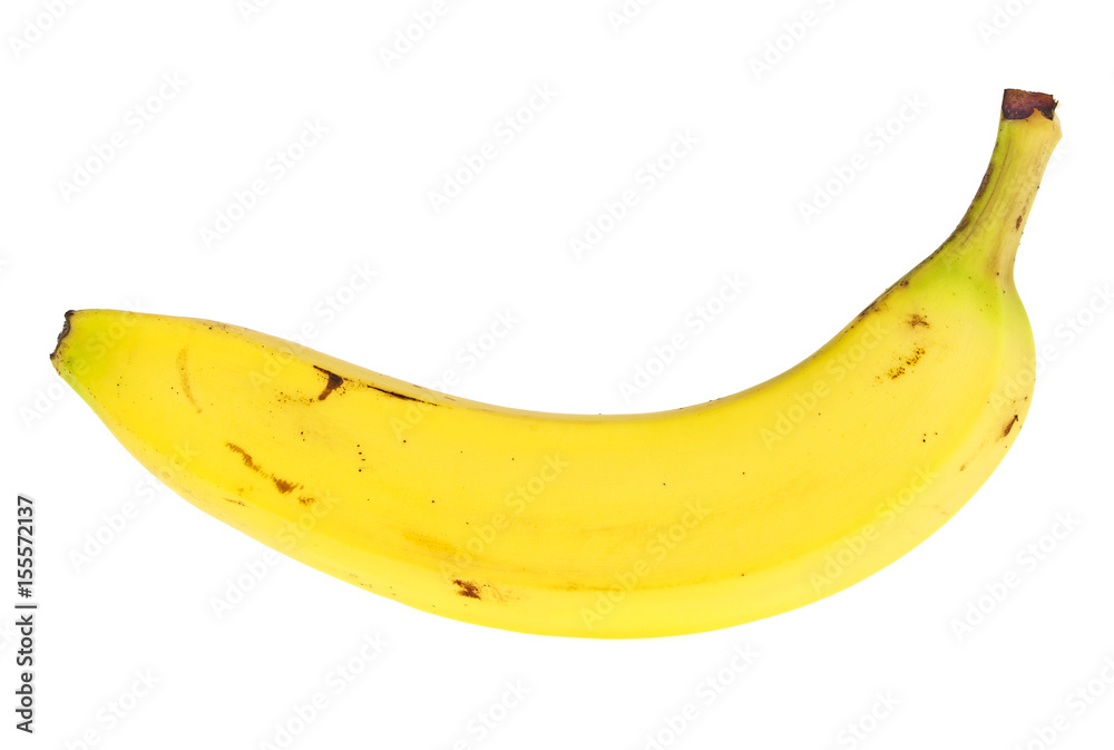 Ripe banana isolated on a white background