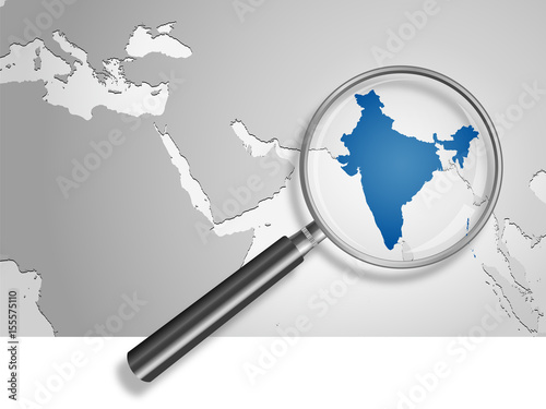 Landkarte *** Asien Indien
