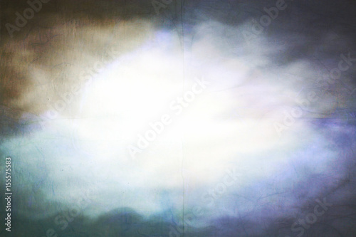 Blue and brown foggy smoky cloudy vignette frame background photo