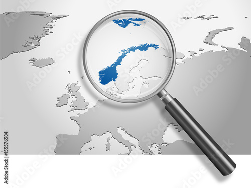 Landkarte *** Europa Norwegen
