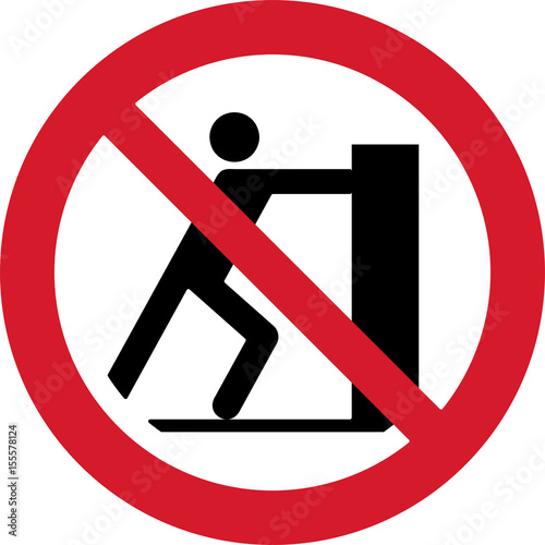 ISO 7010 P017 No pushing