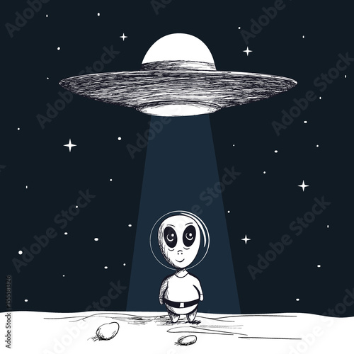 The arrival of an alien from UFO
