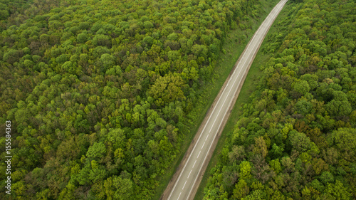 Beautiful road removed from the quadrocopter