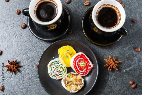 Turkish Coffee with Turkish Delight