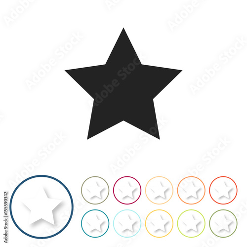 Bunte 3D Buttons - Stern