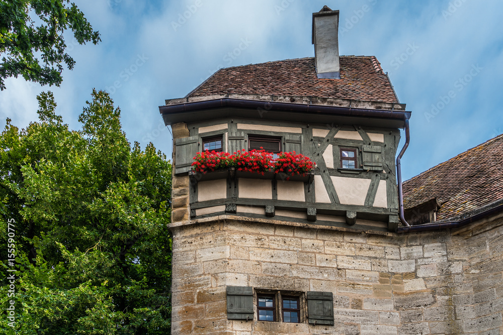Wohnbereich der Klingentorbastei in Rothenburg ob der Tauber