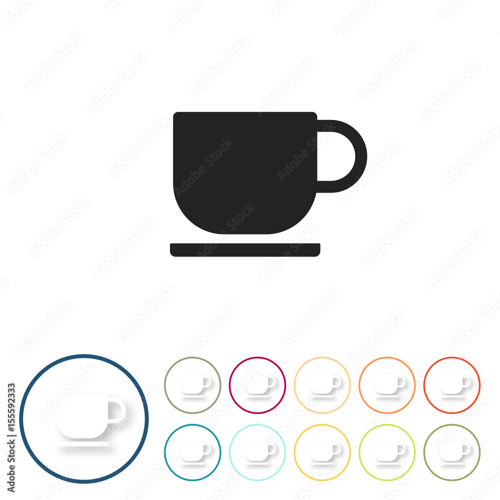 Bunte 3D Buttons - Kaffeetasse Bunte 3D Buttons - Kaffeetasse
