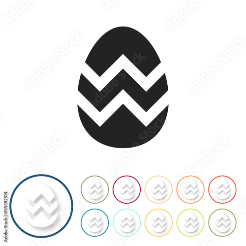 Bunte 3D Buttons - Osterei