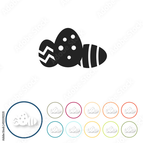 Bunte 3D Buttons - Ostereier