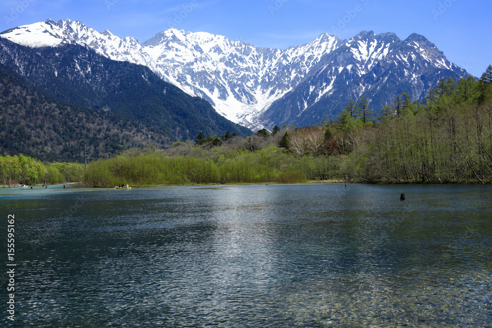 Kamikochi · Taisho pond and Hodaka mountains in early summer Kamikochi · Taisho pond and Hodaka mountains in early summer