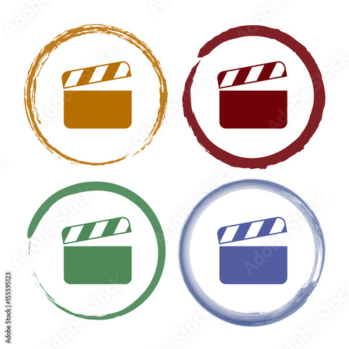 Pinselstrich Icon Set - Filmklappe