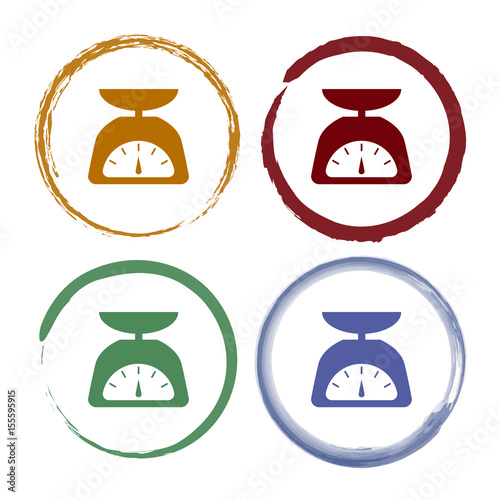 Pinselstrich Icon Set - Küchenwaage