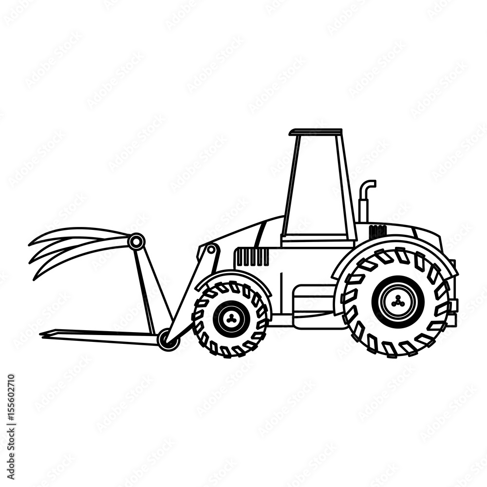 Naklejka premium agriculture vehicle concept - cultivation seeding and harvesting packing and transportation vector illustration