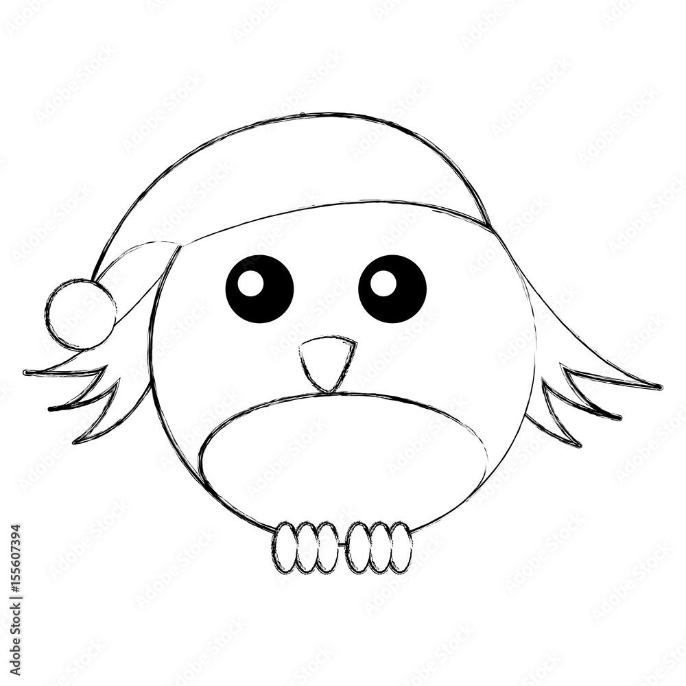 Fototapeta premium christmas cute bird character vector illustration design