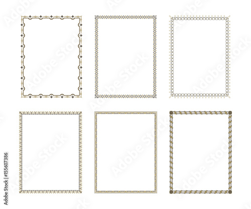 Set luxury decorative frame. vector illustration