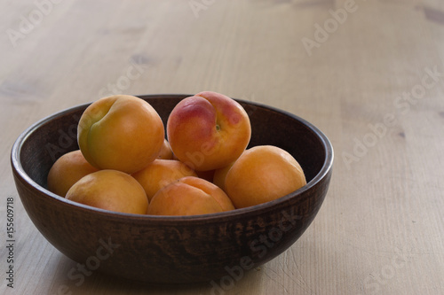 Apricots in a plate