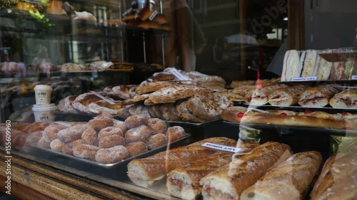 Looking through a bakery window