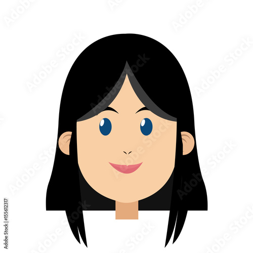 cartoon face of saint virgin mary vector illustration