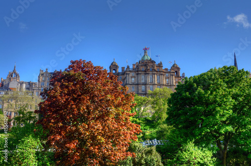 Princes Street Gardens in Edinburgh, Scotland. © Jbyard