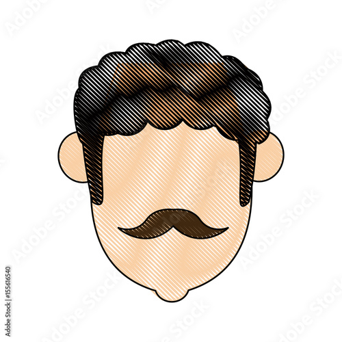 silgouette man with turban mustache nativity vector illustration