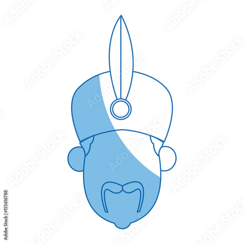 silgouette man with turban mustache nativity vector illustration