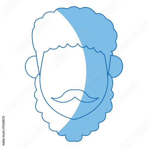 silgouette man with turban mustache nativity vector illustration