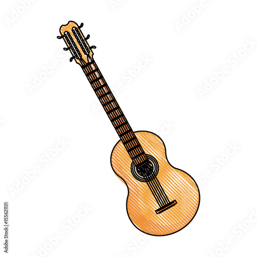 brazilian guitar music typical instrument image vector illustration