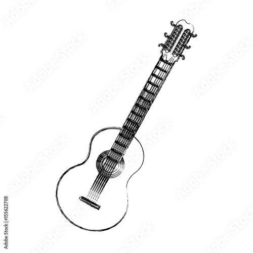 brazilian guitar music typical instrument image vector illustration