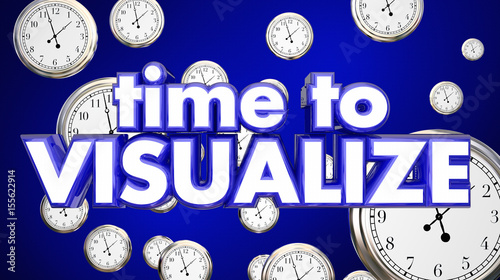 Принти на полотні Time to Visualize Clocks Imagination Think Plan 3d Illustration