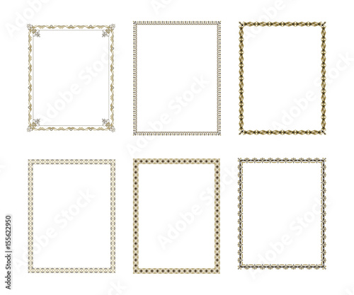 Set luxury decorative frame. vector illustration