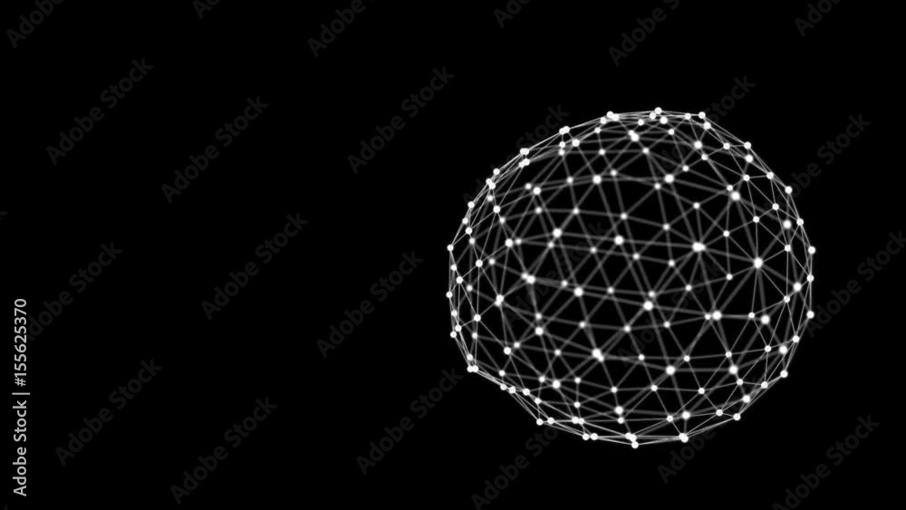 abstract polygonal structure, 3d animation abstract polygonal structure, 3d animation