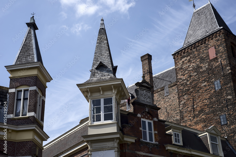 Rooftops in center of old part of Utrecht