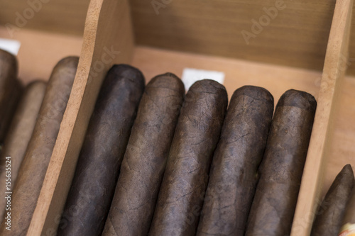 cigars in a humidor