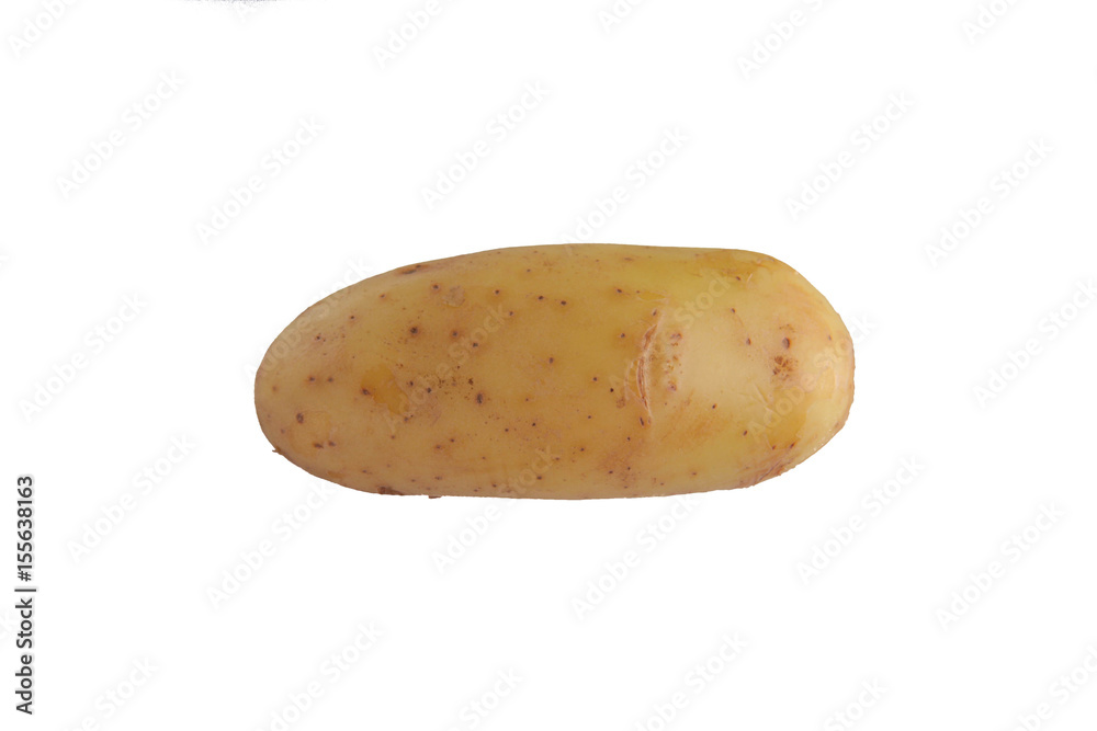 new potatoes on white background new potatoes on white background