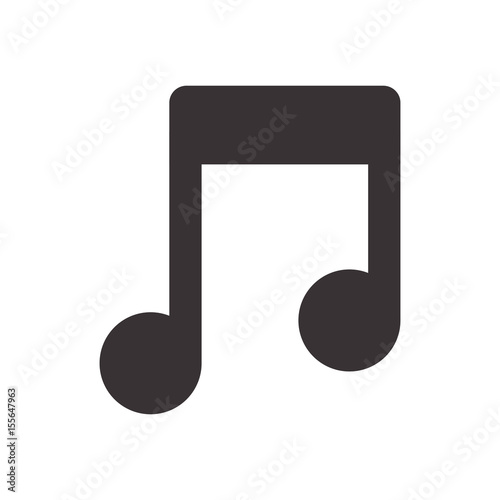 black music symbol icon design, vector illustration