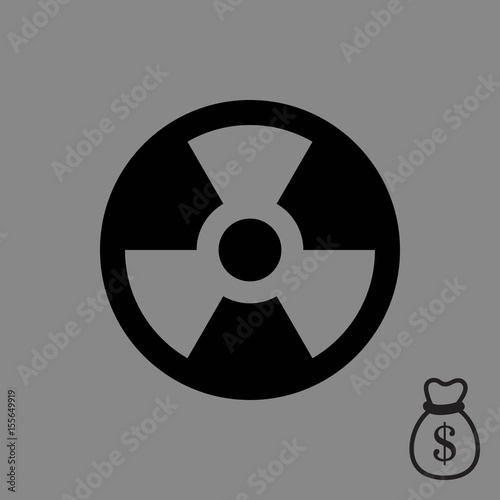 radioactive icon stock vector illustration flat design