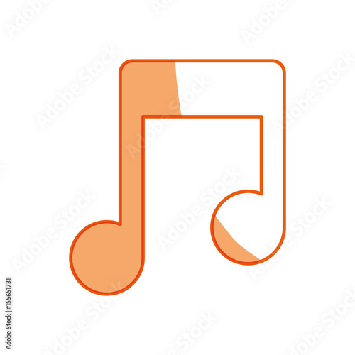 silhouette music symbol icon design, vector illustration