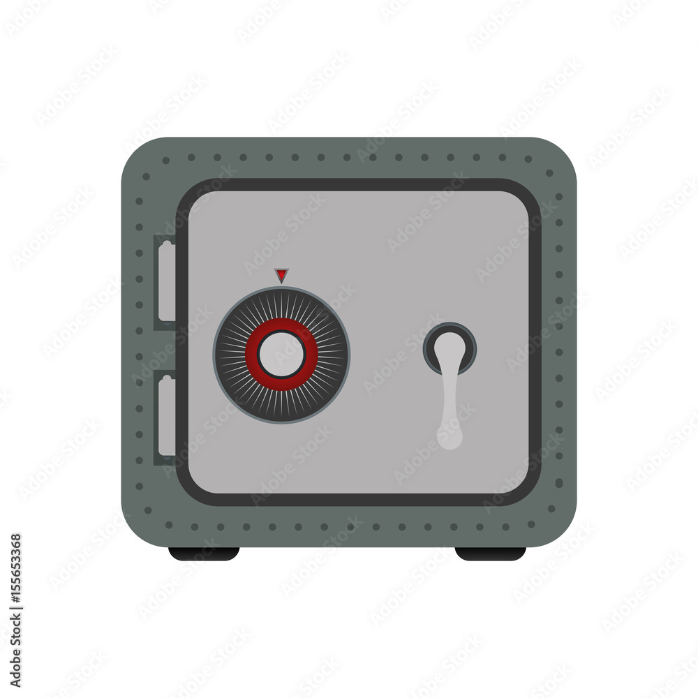 metal strong box to save money, vector illustration metal strong box to save money, vector illustration