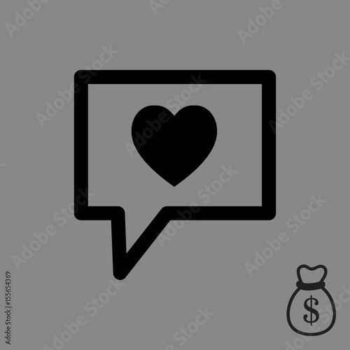 Speech Bubbles Icon. chat love pictogram stock vector illustration