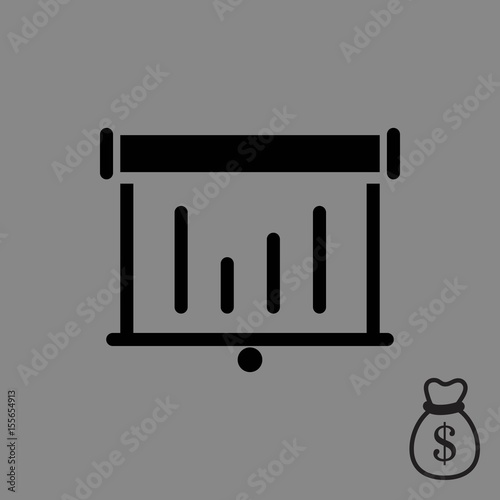lectern with microphone icon stock vector illustration flat design