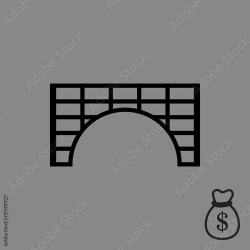 tunnel icon stock vector illustration flat design