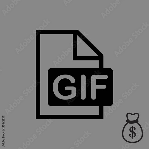 gif icon stock vector illustration flat design