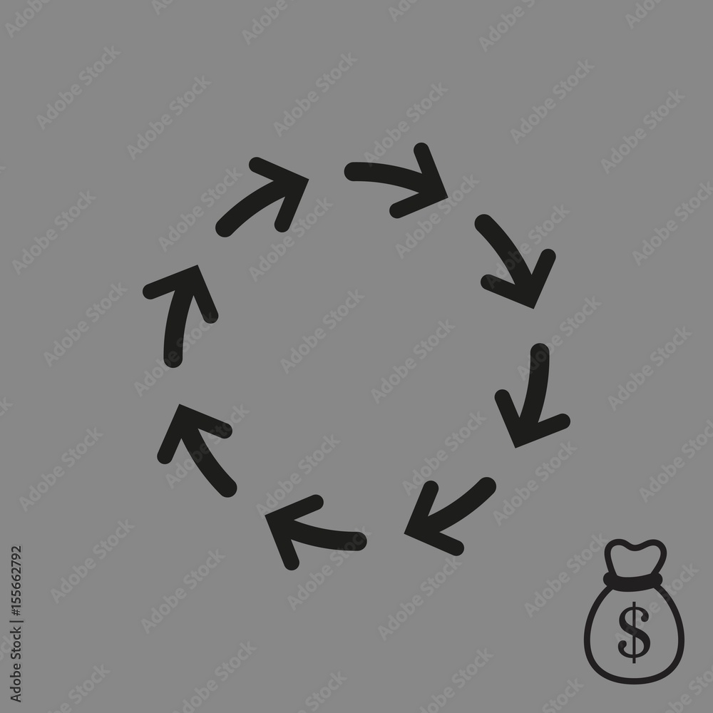 arrows icon stock vector illustration flat design arrows icon stock vector illustration flat design