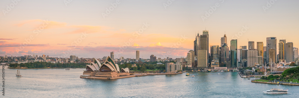Naklejka premium Panoramę centrum Sydney