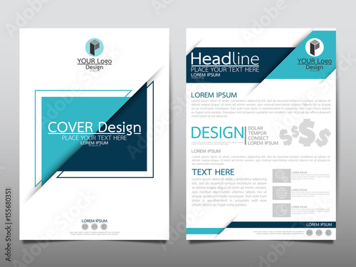 Blue flyer cover business brochure vector design, Leaflet advertising abstract background, Modern poster magazine layout template, Annual report for presentation.
